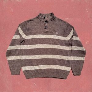 ☆⋆｡ Chaps NWT brown stiped sweater 𖦹°‧☆